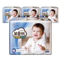 보솜이 리얼코튼 원더 밴드형 기저귀 공용 대형(10~14kg), 136매