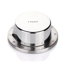 프랑온드 심플 스테인레스 주방 무소음 타이머 로고 O, 실버, 1개