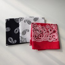 바비수 에반드 코튼 반다나 손수건 스카프 3종 세트