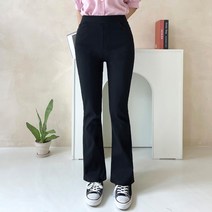잘빠진 여성용 3단 기장별 밴딩 세미 부츠컷 팬츠 롱