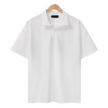 레이먼 남성용 오딩 오버핏 카라 반팔 티셔츠