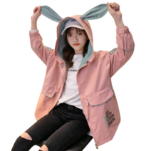 앤젤아이 여아용 토끼모자 야상