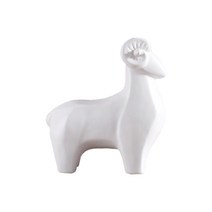 파라다이소 북유럽 인테리어 미니멀 세라믹 동물 장식품 양, 화이트