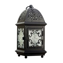 데코트리 모던 클래식 인테리어 양초랜턴, 블랙