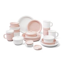 보울보울 노르딕볼볼 4인 식기 홈세트 26p, 밀크화이트 + 파우더핑크, 11종