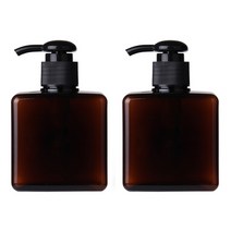 마켓A 사각 250ml 펌프 멀티 공병, 브라운, 2개