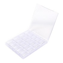 마켓감성 고급형 아크릴 20칸 스톤 파츠 케이스, 투명, 1개