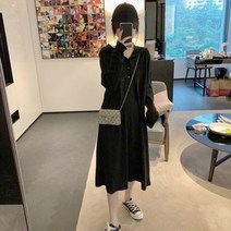 민성컴퍼니 캐주얼 후드 롱 임산부 원피스