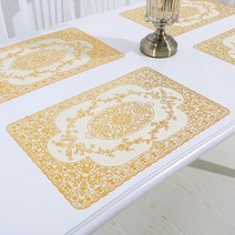라온투유 북유럽 금장 테이블매트 4p, 11 위시풀 플라워, 30 x 45 cm