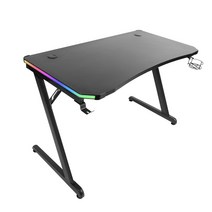 앱코 사이드 RGB LED 게이밍 데스크 AGF02, 블랙