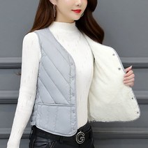 마켓A 여성용 플리스 슬림핏 조끼
