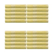 송월타월 아날도바시니 메르뜨 수건 20수 면사, 옐로우, 20개