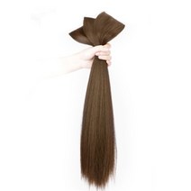 뿌이뿌이가발 붙임머리 부분 생머리 피스가발 60cm, 밀크브라운, 3개