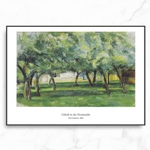 RYMD 명화 세잔느 풍경화 지호프트 메탈 액자, 블랙