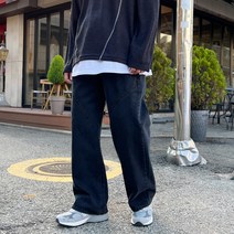 머시따 남성용 언밸런스 라인 세미와이드 진