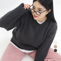 102102 여성용 루즈핏 라운드넥 니트