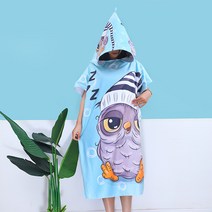 성인용 입는 망토 비치타올 900 x 1100 x 400 mm, 16 올빼미, 1개
