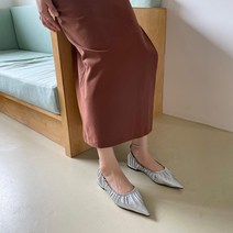 여성용 프릴린 스틸레토 플랫단화 C142_0034