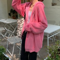 MA 라이트컬러 뒷로고 후드집업