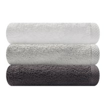 소프트터치 프리미엄 코튼 호텔타올 200g 40수 코마사, 다크톤, 3개