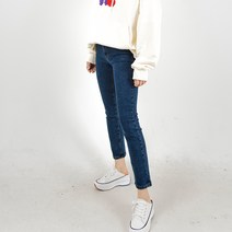 여성용 슬림핏 베이직 청바지