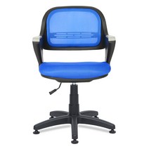 체어포커스 알라딘 블랙바디 회전의자 고정발형 AL-350, 올블루