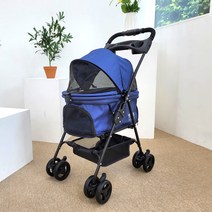 펫이랑 반려동물 기본형 유모차, 블루