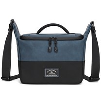 BAGnBAGs 방수 가죽 카메라 숄더백 DS-1067, 블루