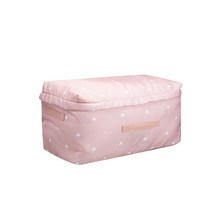 러블리 도트 패브릭 리빙박스 M, 핑크, 1개
