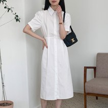 메리로지 셔츠 반팔 포켓 원피스