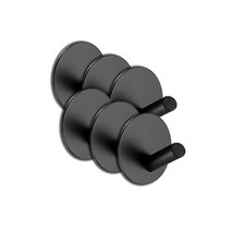 마켓플랜 브라이트 304 스테인 후크, 6개, 블랙