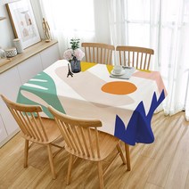 페어링 북유럽풍 모란디컬러 린넨 식탁보, ZB301, 6인용(140 x 230 cm)