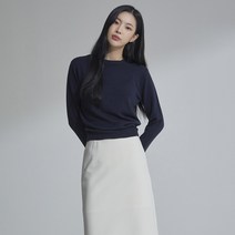 미쏘 여성용 라운드넥 베이직 풀오버 니트