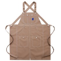 유니코시 캔버스 베이킹 레스토랑 앞치마 미듐 57cm, 카멜, 1개