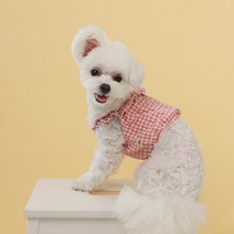 쁘띠도그 반려동물 초이스크롭 티셔츠 DST055, 핑크