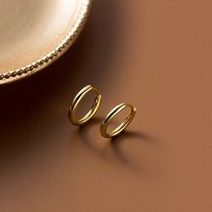 에르모사제이 여성용 기본 베이직 원터치 링 실버925 귀걸이 골드 19mm E083
