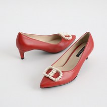 잭앤질 여성용 수제화 진주장식 펌프스 5cm JA2135
