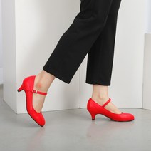 잠비 여성용 라쿠 수제화 메리제인 힐 5cm