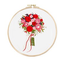 초보자용 프랑스자수 십자수 DIY 패키지, 1개, 벨르플라워 6