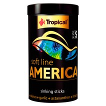 트로피칼 소프트라인 아메리카 열대어 사료 S, 140g, 1개