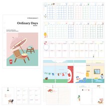 모노라이크 A5 오디너리 데이즈 6공 다이어리 리필 표지 앤 내지 만년형 Weekend, 192SHEET