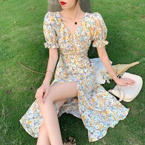 여성용 블랙101 나디아디 브이넥 롱 트임 원피스 CH-2316690