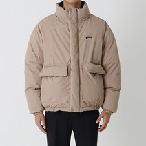 지지블랙 남성용 브로 다운라이크 양면 숏패딩