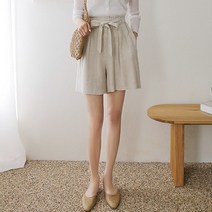 패션풀 앤느 스트랩 린넨 5부 팬츠 26218