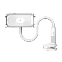 초텍 2 in 1 자바라 무선충전 거치대, 화이트, 1개