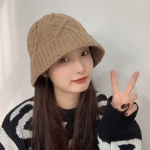 앤써핏 트위스트 니트 버킷햇