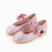 래빗풋 여아용 글리터 옆리본 구두