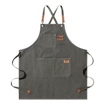 KEEP 캠핑 멀티 포켓 캔버스 앞치마, 1개, 카키