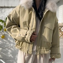 시크폭스 여성용 멕클리 퍼 카라 야상 점퍼