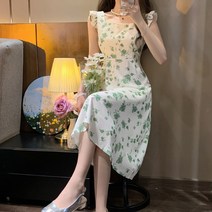 MA 리리 프릴 플라워 나시 롱원피스